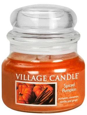 Village Candle Vonná sviečka v skle - Spiced Pumpkin - Tekvica a korenie, malá