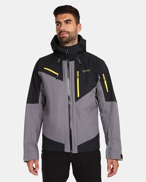 Grey men's sports membrane jacket KILPI Hastar-M