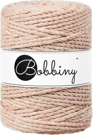 Bobbiny 3PLY Macrame Rope 5 mm 100 m Peach Shake Zsinór