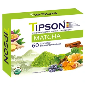 TIPSON Matcha Assorted zelené čaje 60 vrecúšok BIO