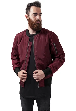 Bunda 2-Tone Bomber Jacket vínová/černá