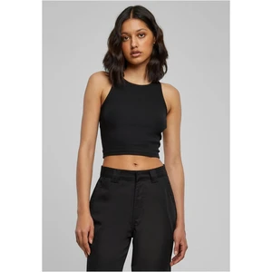 Women's Cropped Rib Top Black