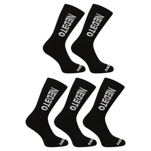Set of five pairs of men's socks in black Nedeto