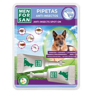 MENFORSAN Antiparazitní pipety proti blechám a klíšťatům pro psy 2x1,5 ml