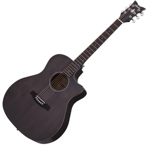 Schecter Deluxe Acoustic Satin SeeThru Black Jumbo Akustikgitarre