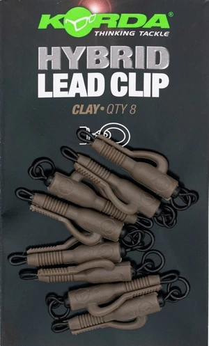 Korda závesky hybrid lead clips 8 ks - clay