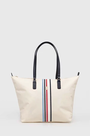 Kabelka Tommy Hilfiger béžová farba,AW0AW15981