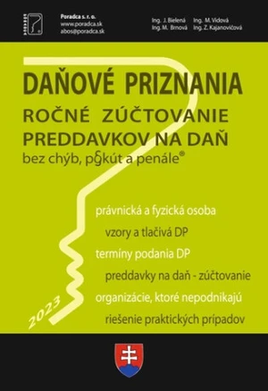 Daňové priznania FO a PO za rok 2023 - Miroslava Brnová, M. Vidová, J. Bielená, Z. Kajanovičová