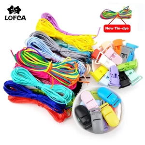 LOFCA Colorful Nylon Cord Baby Teether Pacifier Clip Accessories DIY For Teething Necklace Jewelry Pendant Making