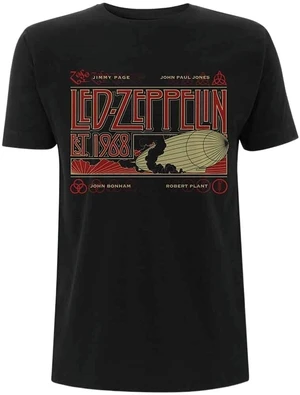 Led Zeppelin Camiseta de manga corta Zeppelin & Smoke Unisex Black 2XL