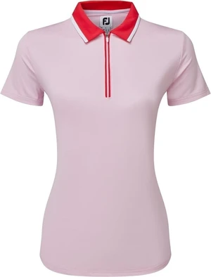 Footjoy Colour Block Lisle Pink/Red S Polo-Shirt