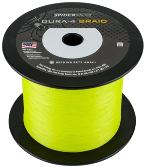 Spiderwire splétaná šňůra dura4 yellow-průměr 0,17 mm / nosnost 15 kg