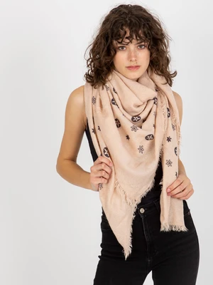 Women's pink scarf with print