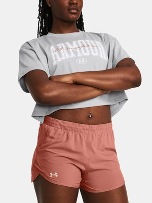 Svetlosivé tričko Under Armour UA HW SCRIPTED WM CROP SS