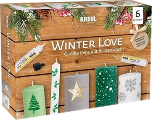 Kreul 49759 Set di penne a candela Winter Love 6 pezzi