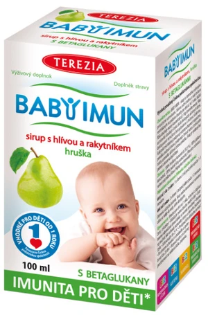 TEREZIA BABYIMUN Sirup s hlívou a rakytníkem hruška 100 ml