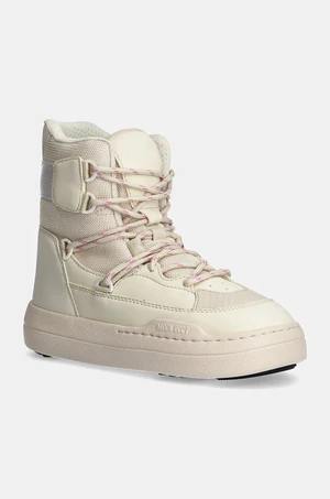 Nízké kozačky Moon Boot MB PARK SNEAKER BOOT béžová barva, na plochém podpatku, lehce zateplené, 80D2470060 L002