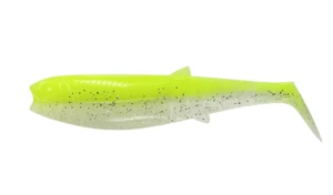 Savage gear gumová nástraha cannibal shad fluo yellow glow - 8 cm 5 g