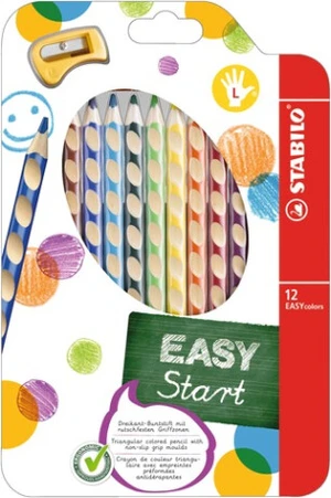 Pastelky STABILO EASYcolors Levák sada 12 ks