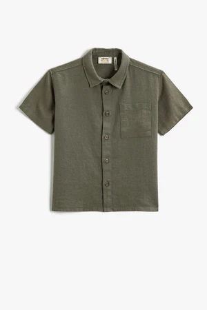 Koton Linen Blend Shirt Short Sleeve