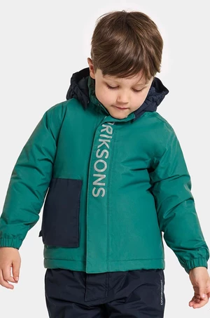 Detská zimná bunda Didriksons RIO KIDS JKT zelená farba