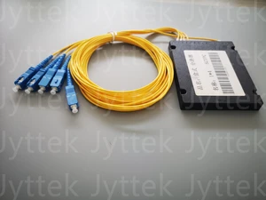 GPON EPON ABS 1x4 Fiber Optical PLC Splitter SC /UPC Singlemode Coupler