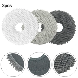 3 Pcs Mop Rag For P10 / For Q Revo Robot Vacuum Cleaner White/Light Gray/Dark Gray Replacement Accessories