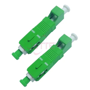 LC to SC Adapter, Single Mode 9/125um LC/APC Female to SC/APC Male Simplex Hybrid Optical Fiber Adapter Connector