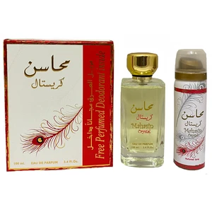 Lattafa Mahasin Crystal - EDP 100 ml + deodorant ve spreji 75 ml