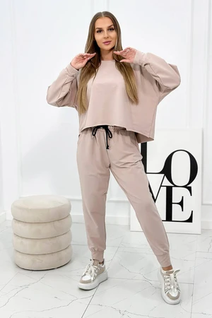 Set 2-piece sweatshirt + pants beige