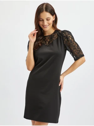 Black women's dress with lace ORSAY