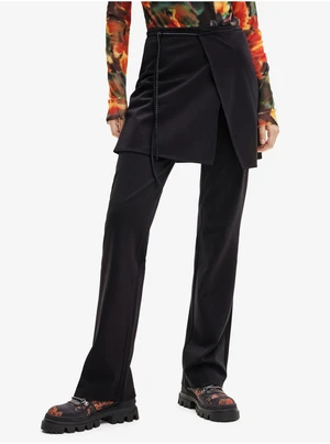 Black Women's Sports Trousers with Skirt Desigual Tura - Women