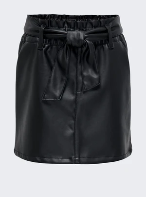 Black girls' leatherette skirt ONLY Karli - Girls