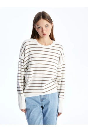 LC Waikiki Crew Neck Striped Long Sleeve Women's Knitwear Sweater