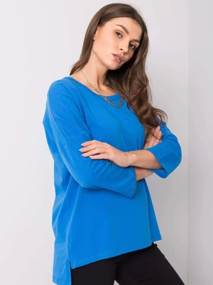 Women's blue cotton blouse