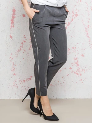 Euphora carrot pants with anthracite stripes