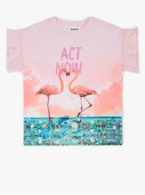 Pink Girls' T-Shirt Desigual Velez - Girls