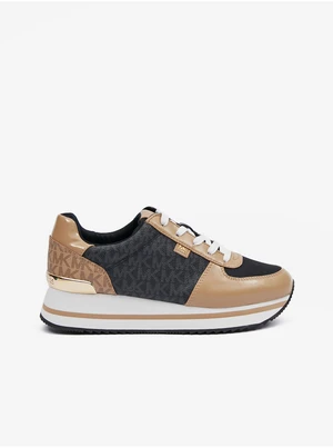 Black and Brown Women's Platform Sneakers Michael Kors Monique - Women