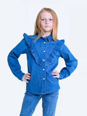 Big Star Woman's Shirt Shirt 141789 Medium Denim-300