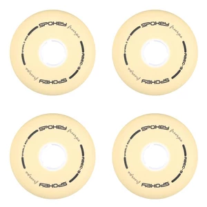 Spokey PU 76 mm Spare colieska ku korčuliam FREESPO WHITE SET, 4 pcs