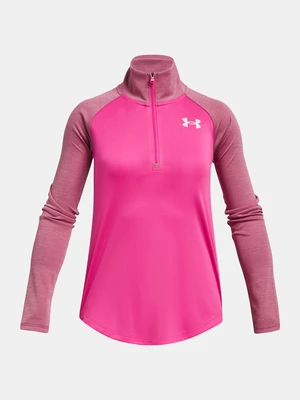 Under Armour T-Shirt Tech Graphic 1/2 Zip-PNK - Girls