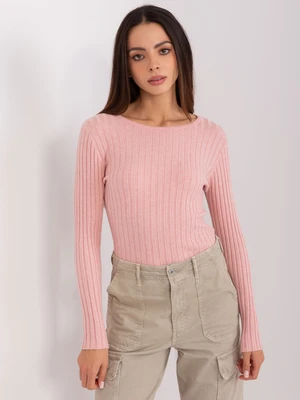 Light pink fitted classic sweater