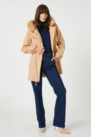 Koton Women's Beige Coat