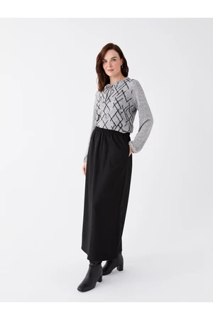 LC Waikiki Women's Elastic Waist Straight Skirt