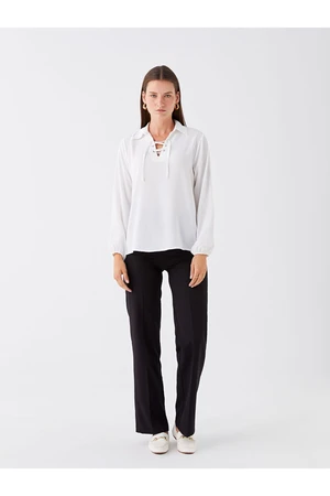 LC Waikiki Loose Collar Plain Long Sleeve Women's Blouse