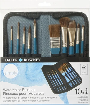 Daler Rowney Simply Watercolour Brush Natural Zestaw pędzli 10 szt