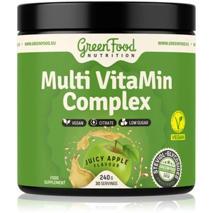 GreenFood Nutrition Multi VitaMin Complex prášok s multivitamínovým komplexom príchuť Juicy Apple 240 g