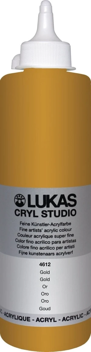 Lukas Cryl Studio Plastic Bottle Peinture acrylique Gold 500 ml 1 pc