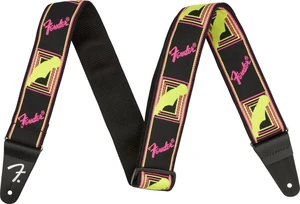 Fender Neon Monogram Strap Kytarový pás Yellow/Pink