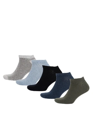 DEFACTO Men's 5-Pack Cotton Ankle Socks